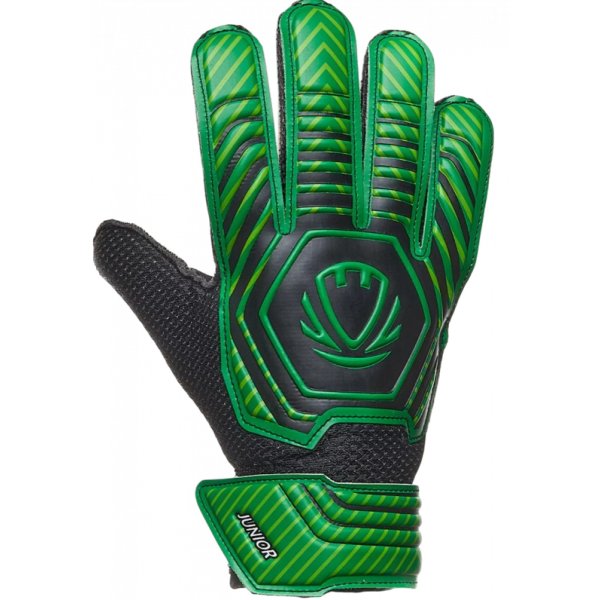 Перчатки вратарские TORRES Jr., р.6, 3 мм латекс, удл.манж.,черно-бело-зеленый