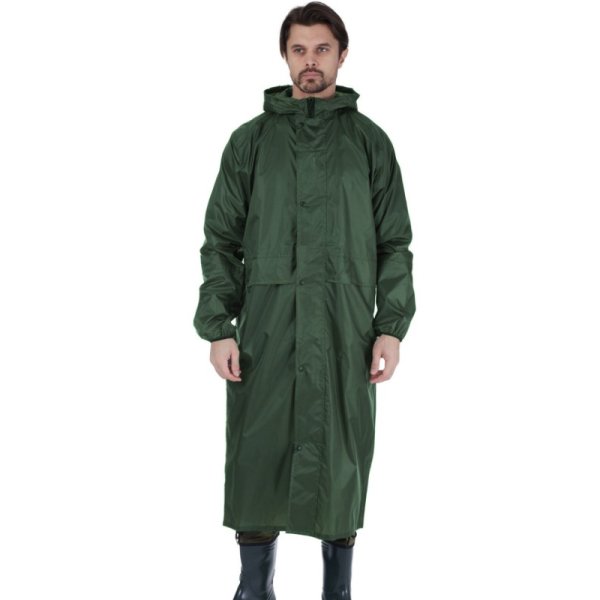 Плащ Skadi влагозащ. проклеен. Роса, ткань Taffeta PU 3000 мм, цв. зеленый, р.60-62